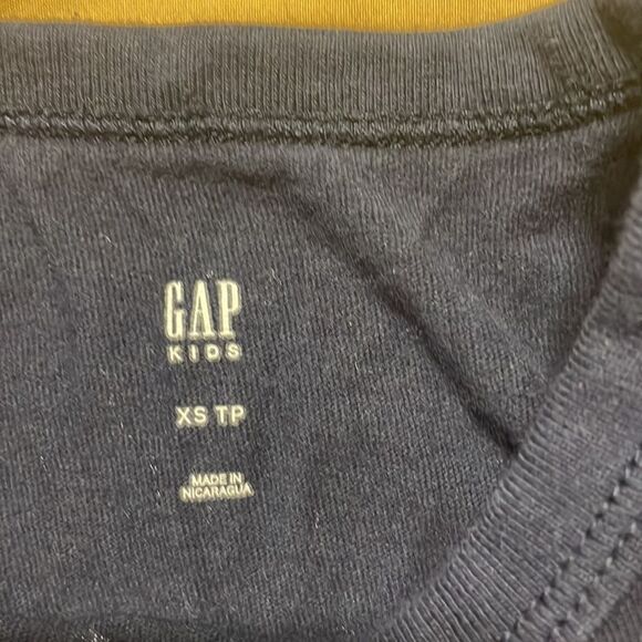 💙Gap long sleeve shirt navy blue size XS skateboard “Skate mode always on”🧡 - Picture 2 of 4